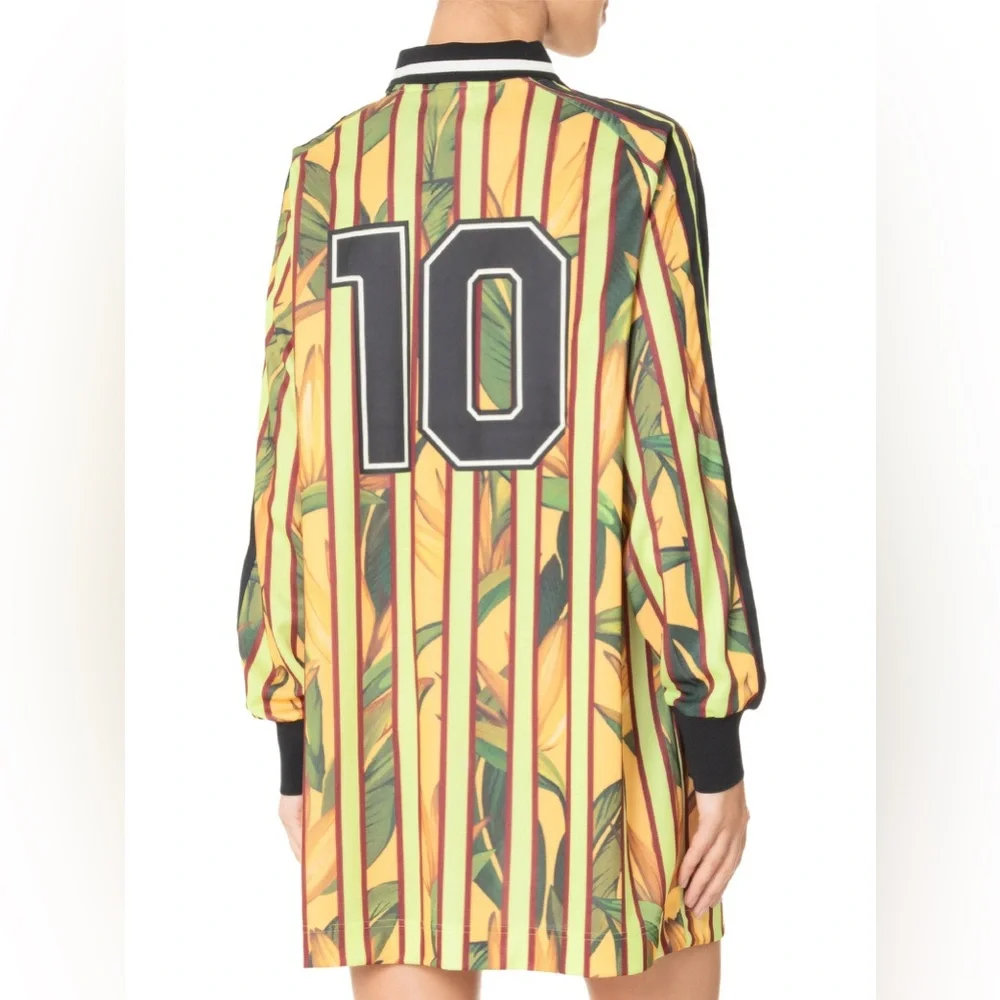 Adidas x FARM Rio Tropical Print Jersey Sporty Dress JD6284 Size Small NWT - Picture 16 of 17